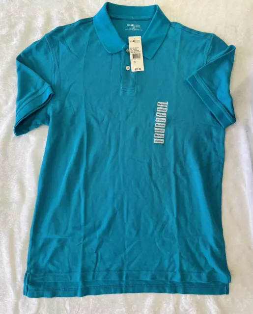 Sun River Clothing Co Turquoise Polo Sz M NWT