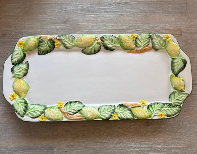 MAXWELL WILLIAMS Lemons Oblong Platter Sandwich Tray Ceramic