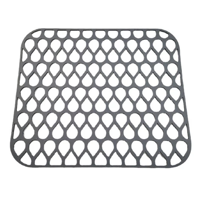 Lot De 2 Plateaux évier Silicone - Noir Et Gris - Pour Cuisine Et Salle De Bain