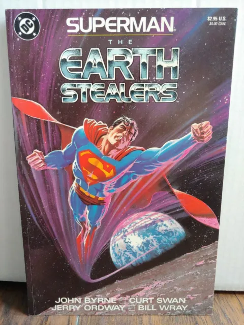 Superman The Earth Stealers 🌎 John Byrne DC Comics 1988 TPB 🌟 Vintage