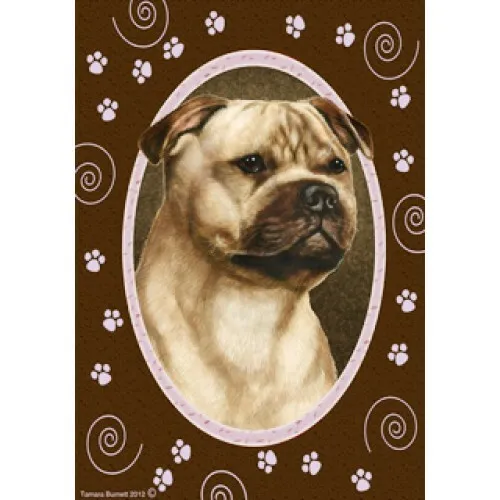 Paws House Flag - Fawn Staffordshire Bull Terrier 17245