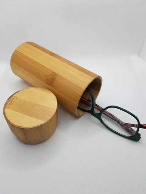 Etui à lunette rigide en BAMBOU Original Solide Cadeau NOEL