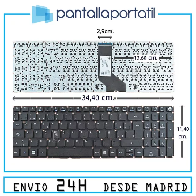 Teclado Para Portatil Acer Aspire 5 A515-51 A515-51-52ql A515-51g En Español ...