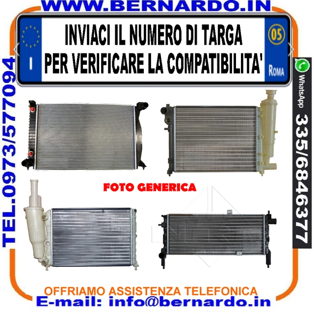 Radiatore Motore NRF 509523 - Compatibile Con Peugeot 206 (1.1, 1.4, 1.6) E Altri Modelli, Raffreddamento OE