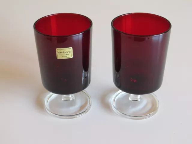 ~ 2 Luminarc France Weingläser, Portwein-, Sherrygläser, Vintage 60/70er Jahre ~