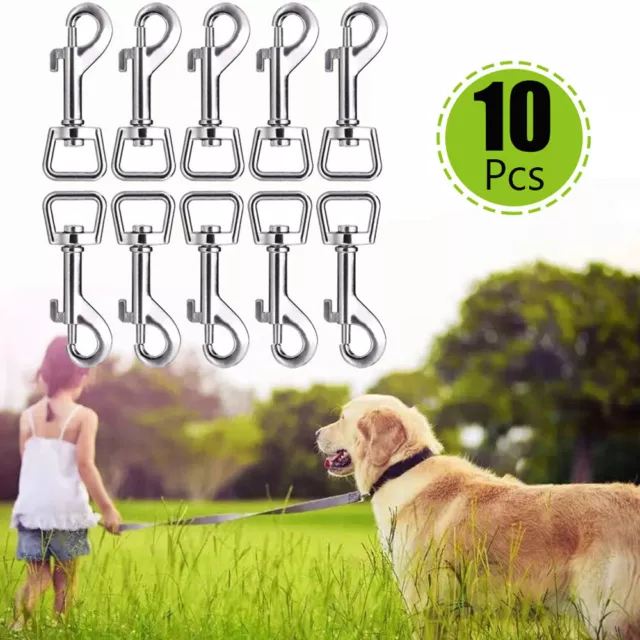 STAINLESS STEEL CLASP Spring Hook Carabiner Dog Lead Leash Rope Link Buckle  Ring £5.79 - PicClick UK