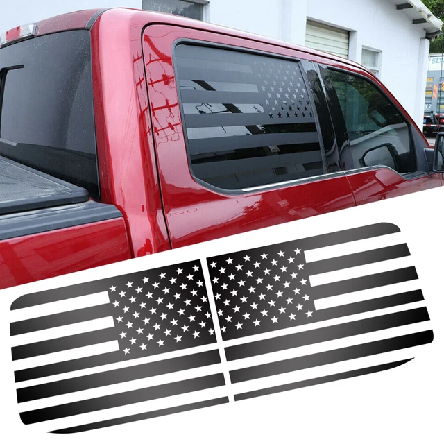 1pair Rear Window US American Flag Decal Stickers Fit For Ford F150 2015-2022