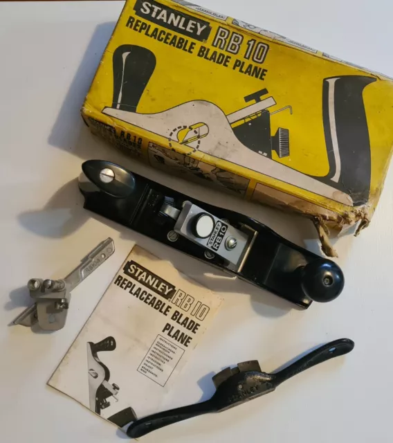 Stanley RB 10 Plane With Stanley Spoke Shave Num-64 & Rb104 plane fence Vintage