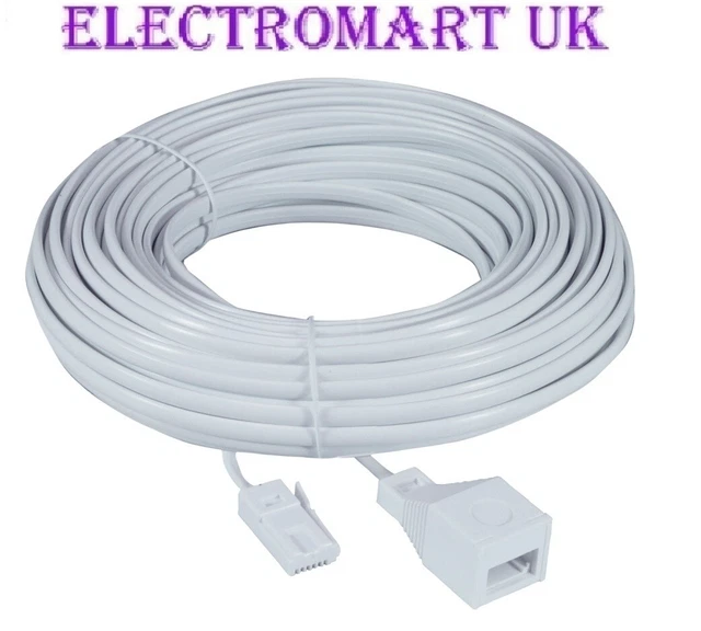 BT 4 Wire 431A Plug To 4 Wire Male Plug Telephone Cable Lead 2m White - View #11