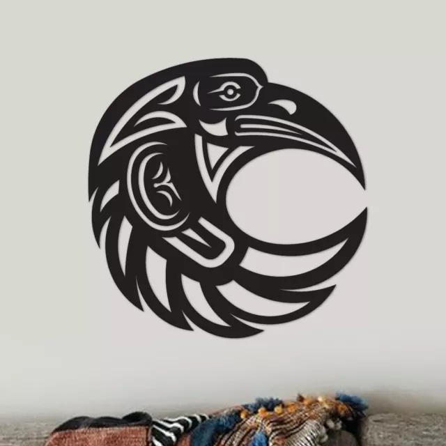 Tribal Animal Raven Native American Wall Art Totem pole Haida Design Bird