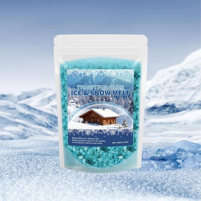 Ice Tea Pelets ICE MELT, FAST-ACTING Blue Ice Melt Pellets For Driveways, Walkways T ...