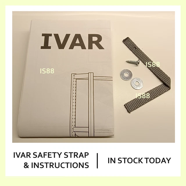 IKEA IVAR SAFETY Strap Anti Tip Over & Shelf Instructions £4.00