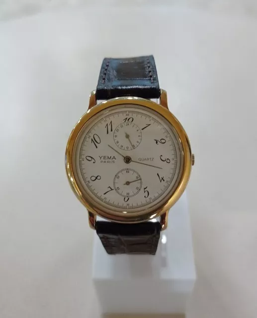YEMA QUARZO orologio LAMINATO pelle uomo EUR 80 00 PicClick IT