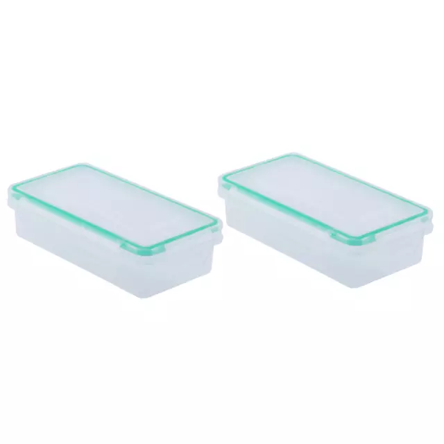 2 Pcs Hard WeAr Resistant Plastic Case Waterproof Battery Holder Stora TOH