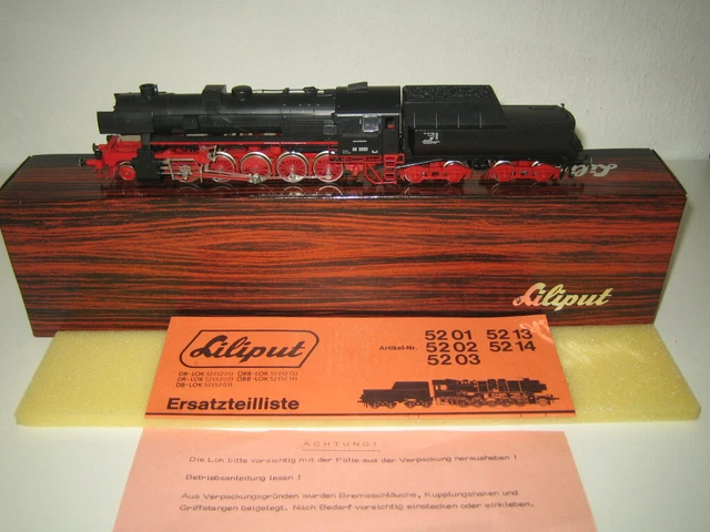 Locomotive Vapeur Liliput 5203 Tenderlok BR 52 DRG, échelle H0, Analogique, Occasion