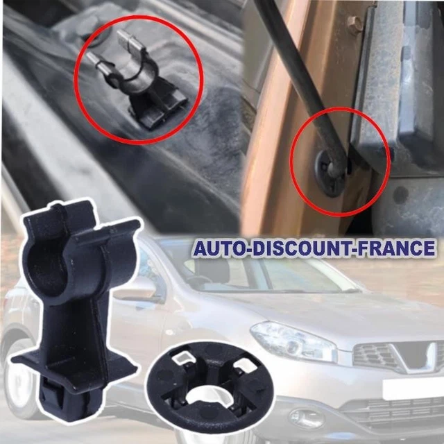 Clips De Fixation Pour Barre De Capot Nissan – Compatible Qashqai, Patrol, Navara, Pathfinder, Altima