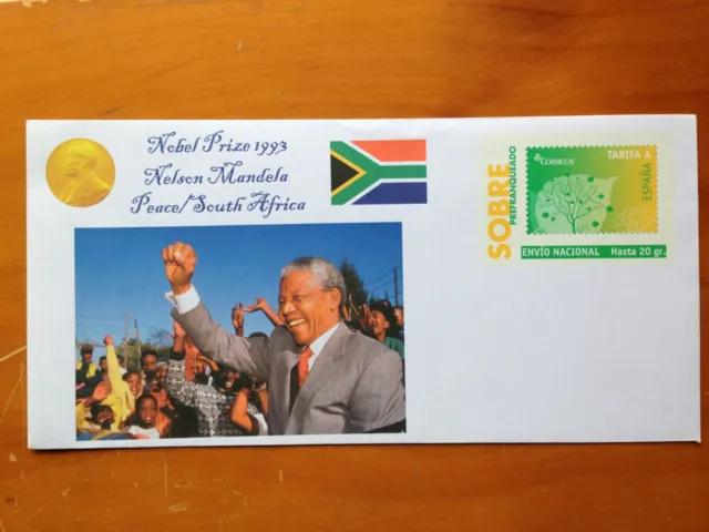 1993 South Africa Nelson Mandela Nobel Prize Pre-Paid Cover