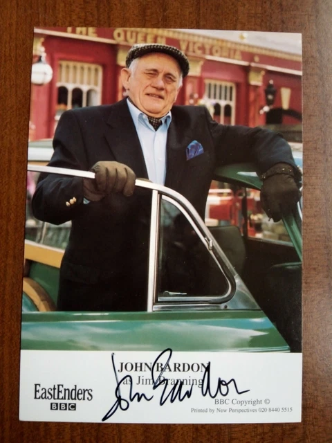 JOHN BARDON *Jim Branning* EASTENDERS HAND SIGNED AUTOGRAPH FAN CAST PHOTO CARD