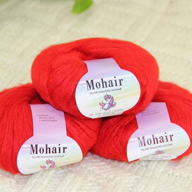 SALE 3BALLSX25GR FLUFFY Soft Mohair Lace Shawl Rugs Blankets Crocheted