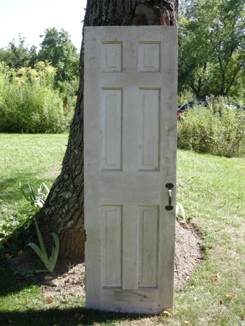 ANTIQUE DOOR NEW ENGLAND 6 Panel 18th-19th CENTURY INTERIOR 78 x 24