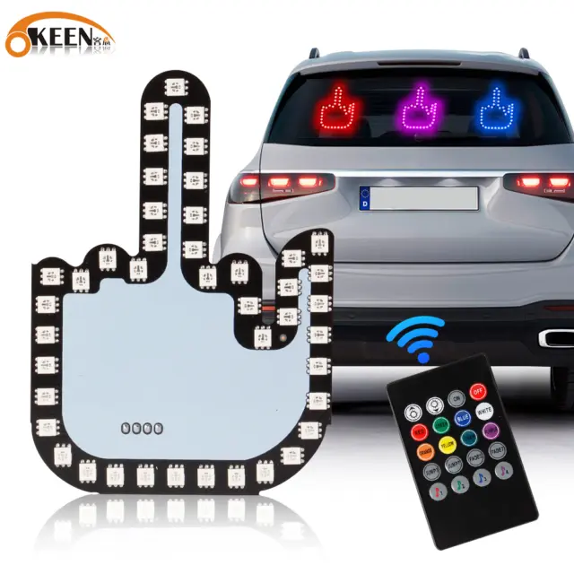 FUNNY CAR MIDDLE Finger Gesture Lights with Remote $34.44 - PicClick AU