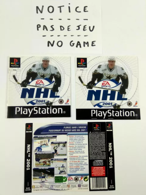 Notice Playstation 1 PS1 VF  NHL 2001 avec Jaquettes  Envoi rapide