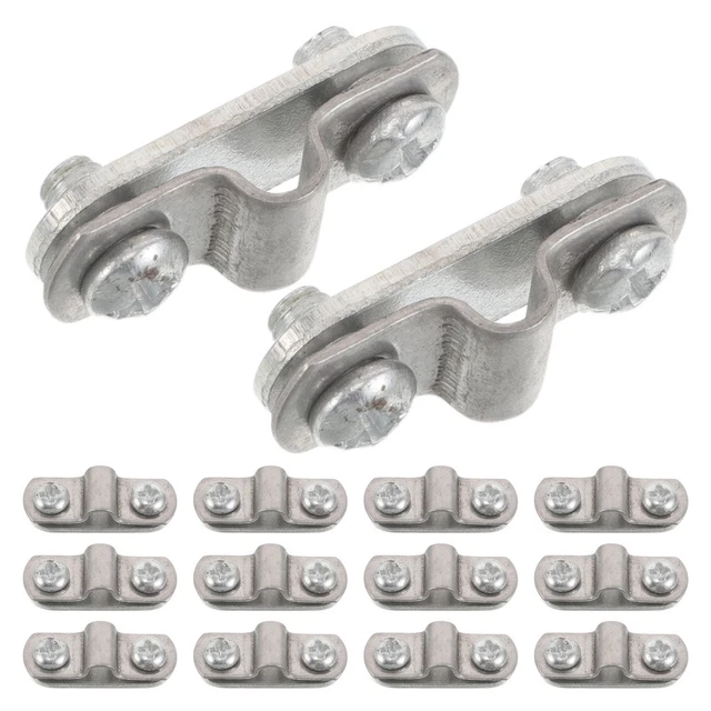 2x Plaques Fixation Garde-boue Vélo Acier Inox - Longueur 3,2cm, Générique