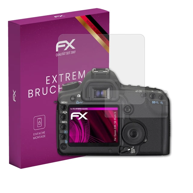 AtFoliX Hybrid-Glass Panzerfolie Für Canon M6 Mark II – 9H Kratzschutz, Bruchsicher, Splitterfrei