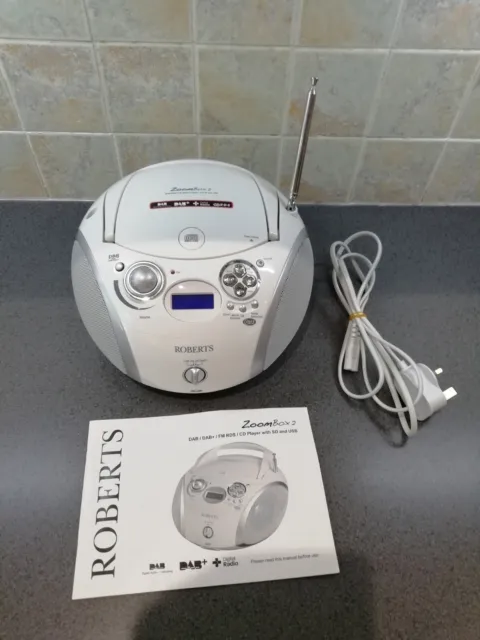 Roberts ZoomBox 2 Lettore CD portatile radio DAB e FM MP3 USB e stereo SD