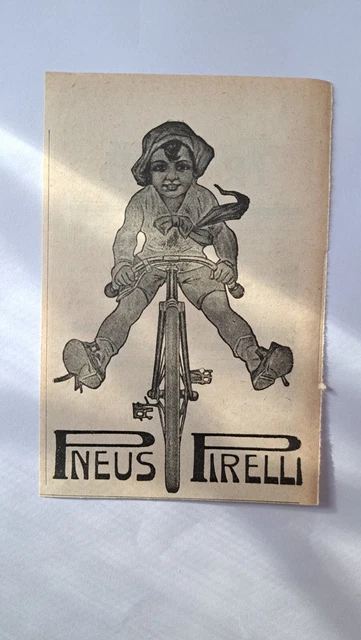 Clipping Ritaglio Pubblicità PNEUS PIRELLI anno 1922 f.to cm 12 x 8 - raro