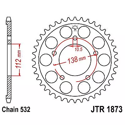 5268 - RING, GETRIEBE, HECK kompatibel mit YAMAHA YZF-R6 (RJ03) 600 1999-2002