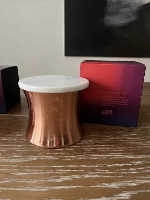 Tom Dixon Eclectic Copper Large London Scented Candle With Marble Lid - NIB 3