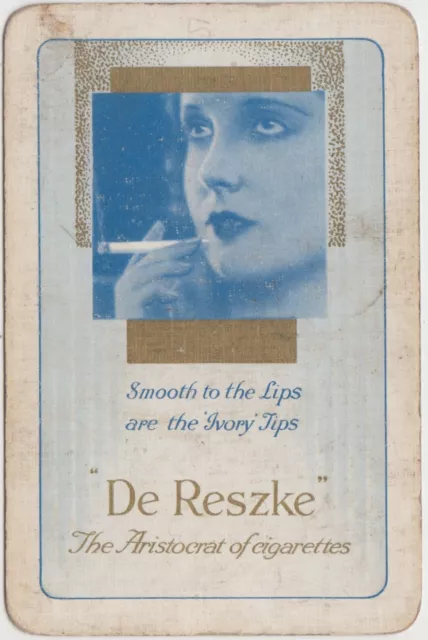 Cigarette 1950's tobacco advertising De Reszke playing swap card, uncommon