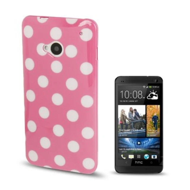 Smartphone Housse Étui Pointillé TPU Pare-chocs Coque pour Mobile HTC Un M7 Top
