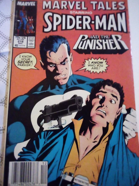 Vintage Marvel Tales Comic Book Starring Spider Man And The Punisher 1988 Vol 1.