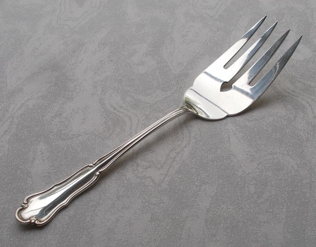 Rare Big Fish Serving Fork From 800er Silver Wilkens Model Dresden Baroque