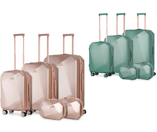 5Piece Set Luggage Hard Shell 4Wheel Spinner Cabin Trolley Suitcase Carry On Bag