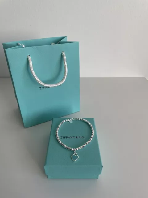 Tiffany Blue ® Tiffany Blue Heart Tag Beaded Bracelet 18cm.