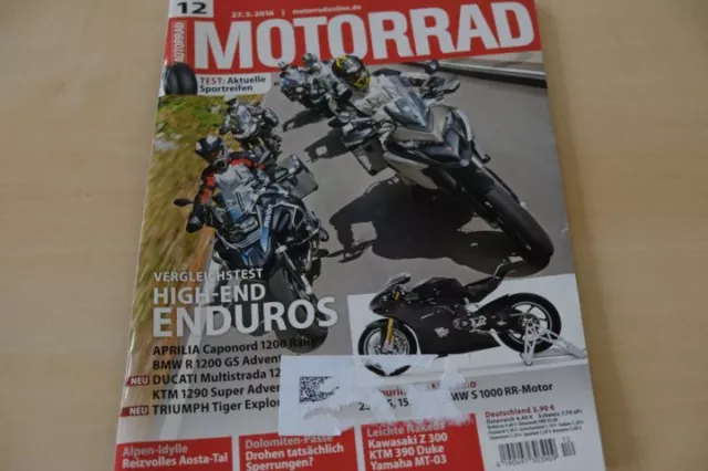 1) Motorrad 12/2016 - Aprilia Caponord 1200 Rally - BMW R 1200 GS Adventure mit