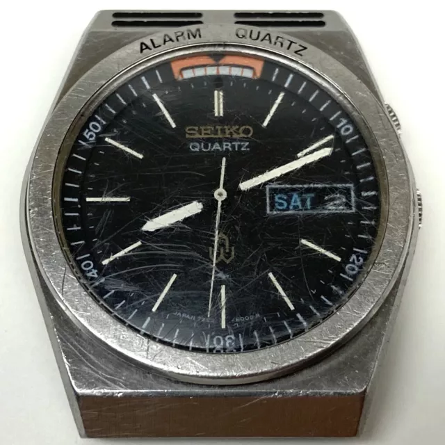 Seiko Alarm Quartz 7223-6000 Men’s Vintage 1980 Watch for Parts or Repair