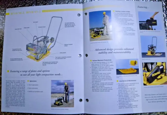 Bomag Single Directional Vibratory Plate Bp10/36-2 Dealership Spec Brochure 2