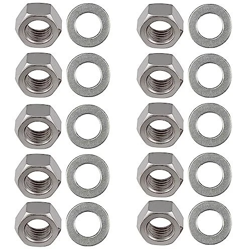 10 pezzi Filo sottile Dado esagonale M8 Dadi esagonali - Passo (B7t)