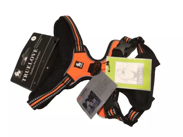 Truelove Outdoor Pet Harness Dog Size Small - Chest 17" - 22” Orange New T1