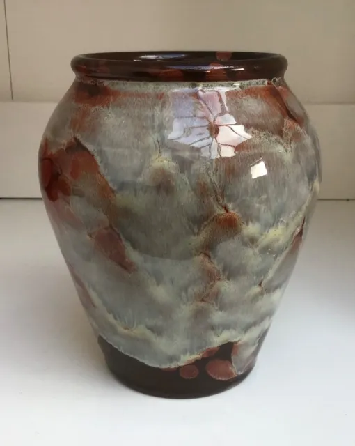 Beautiful Glazed Ewenny Pottery Wales Vase 14 cm high