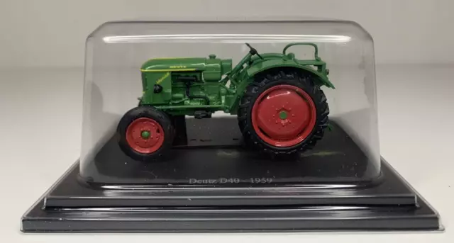 Tractor diecast Universal Hobbies 1959 Deutz D40 1/43 Hachette nuevo en la base 2