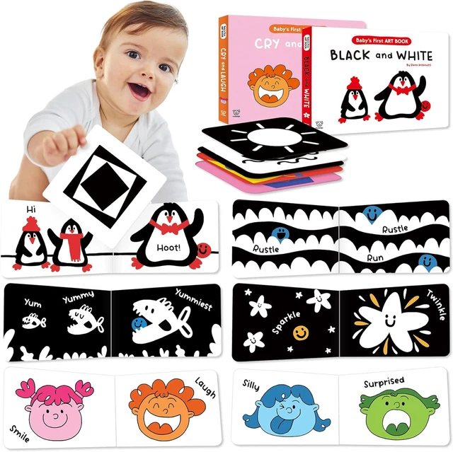 HIGH CONTRAST BABY Flashcards, Black and White Baby Toys 03612