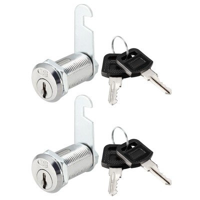 Came Serrure à Came 30mm Cylindre 48mm Longue Came Nut-on Clé Différente 2Pcs 