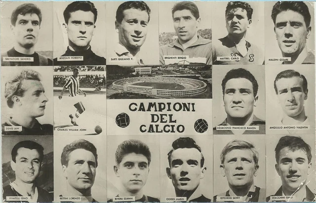 CARTOLINA FOTOGRAFICA DEI Campioni del Calcio 1962/1963 EUR 20,00