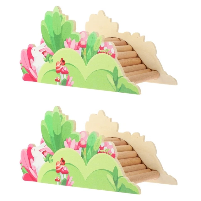 2 PCS Bird Cage Perch Hamster House Chinchilla Toys Chinchilla Chew Toys Pet