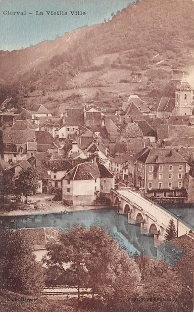 25 . n°105896 . clerval .la vieille ville .vue generale .